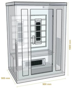 Infračervená sauna Nyborg S90V s plnospektrálnymi žiaričmi