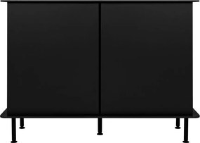 Comodă neagră cu orificiu pentru cabluri 120x88x50 cm Suumo – noo.ma