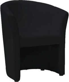Fotoliu TM-1, negru, piele ecologica/plastic, 67x60x76 cm