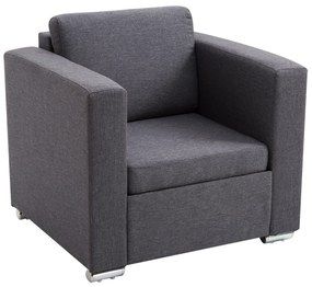 HomCom Fotoliu modern, fotoliu de design gri, mobilier pentru living | AOSOM RO