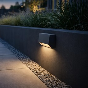 Lampa de perete exterioară modernă gri închis cu LED IP65 - Sandstone 2