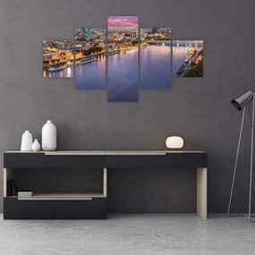 Tablou cu orașul Bratislava cu râu (125x70 cm), în 40 de alte dimensiuni noi