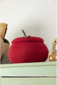 Coș de jucării pentru copii roșu din material textil ø 28x20 cm Apple – Lorena Canals