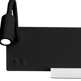 Aplică LED SHELF 1xLED/4W+1xLED/5W+1xLED/2W/230V neagră