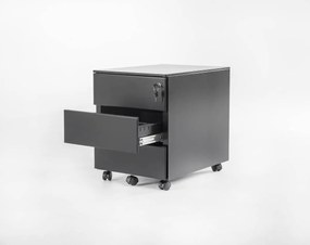 Rollbox metalic cu 3 sertare + organizator cadou - Gri