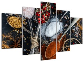 Tablou cu linguri cu condimente (150x105 cm)