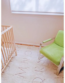 Covor pentru copii crem lavabil/țesut manual din bumbac 140x200 cm ABC – Lorena Canals