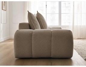 Canapea taupe cu tapițerie din chenille 278 cm Everest – Bobochic Paris