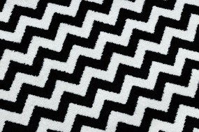 Covor Sketch rotund - F561 negru și alb - Zig Zag