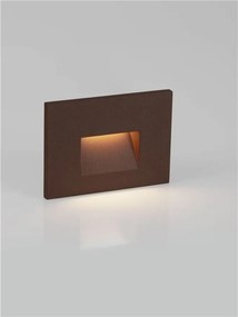 Spot aplicat perete exterior LED 3000K IP65 Pik corten