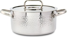 Cratita din inox Zilan ZLN1313, 2.5L, Diametru 20 cm, Manere nituite, Compatibil gaz, inductie electric, Compatibil masina de spalat vase