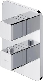 Baterie cada - dus incastrata Omnires Parma termostatata cu corp ingropat