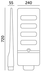Lampă stradală solară cu senzor URBI LED/11W/3,2V 6500K + telecomandă IP54