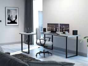 Masă PC de colț Vintid (beton deschis). 1054974