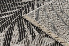 Covor sisal Floorlux 20504 Frunze argintiu si negru Junglă - SECUNDAR-COTATI PRODUSUL