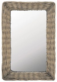 vidaXL Oglindă, maro, 40 x 60 cm, răchită