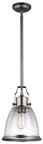 Lustră pe tijă Feiss FE-HOBSON-P-M-SN HOBSON 1xE27/60W/230V argintiu