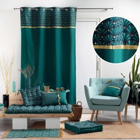 Draperie petrol din bumbac 140x240 cm Artchic – douceur d'intérieur