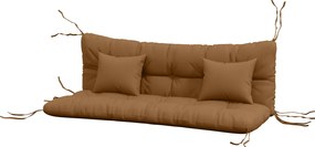 Outsunny Set de 4 perne de șezut, 150x50 cm repelent la apă perne de scaun cu benzi de prindere, 10 cm grosime bronz | Aosom Romania