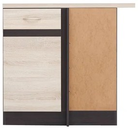 Dulap inferior de bucătărie, de colț Junona line DNW/100/82/p (Stejar sonoma + Wenge). 742472