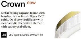 Lustra LED suspendata design circular Crown sp d80 alama