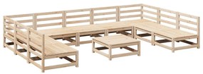 3299592 vidaXL Set canapea de grădină, 10 piese, lemn masiv de pin