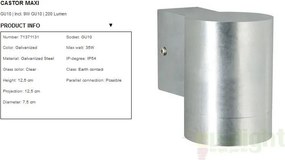 Aplica de perete exterior IP54, Castor Maxi 71371131NL