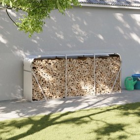 vidaXL Suport pentru bușteni, argintiu, 234x45x100 cm, oțel galvanizat