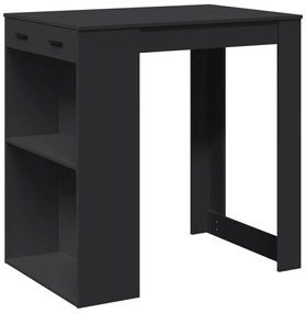 3309322 vidaXL Masă de bar, negru, 102x70x103,5 cm, lemn prelucrat