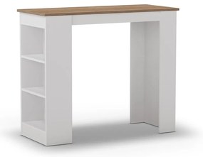 Masă de bar cu blat cu aspect de lemn de stejar 52x120 cm Peru – Marckeric