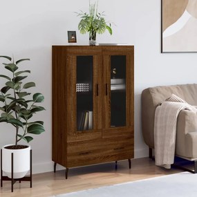 vidaXL Dulap înalt, stejar maro, 69,5x31x115 cm, lemn prelucrat