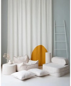 Pernă decorativă pentru copii crem cu tapițerie din catifea reiată Bolster – Wigiwama