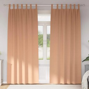 vidaXL Perdele cu perdele 2 pcs Maro deschis 245 x 140 cm Poliester