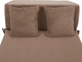 Saltea pliabilă/fotoliu extensibil, 2 in 1, maro deschis, PELOS