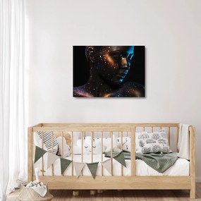 Tablou pe sticlă strălucitor a femeii (70x50 cm)