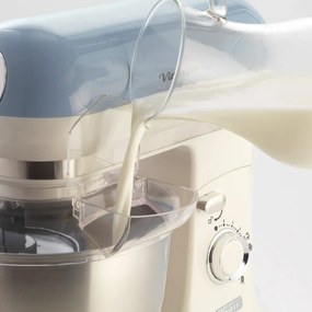 Mixer planetar Ariete VINTAGE 1588/05, 2400W, 5.5 L, 7 viteze, Pulse, Design retro, Picioare antiderapante, Alb/Albastru