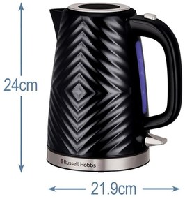 Cana electrica Russell Hobbs 26380-70, 2400 W, 1.7 L, Fierbere rapida, 3D Design, Negru