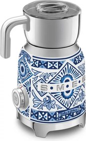 Aparat pentru spumarea laptelui Smeg Dolce & Gabbana MFF01DGBEU, 500 W, 600 ml, Oprire automată, Fără BPA, Albastru mediteranean