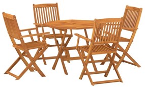 3086994 vidaXL Set mobilier de grădină, 5 piese, lemn masiv de acacia