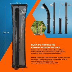 Duș solar KARIBIK, 35 l, negru Jurhan