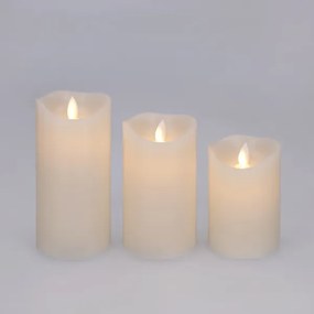 BRILAGI - Set de 3 lumânări LED, alimentare 3xAAA, crem, cu telecomandă