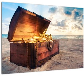 Tablou - Comoară pe plajă (70x50 cm)