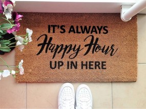 Covor intrare HAPPY HOUR, 40x70 cm, forma dreptunghiulara, fibra de co
