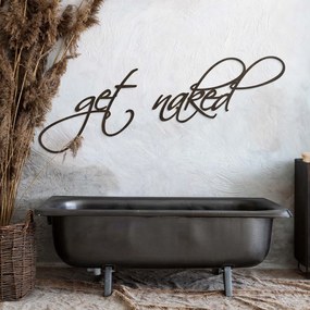DUBLEZ | Inscripție din lemn pentru dormitor - Get Naked