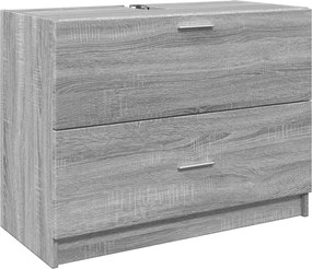 vidaXL Dulap de chiuvetă, gri sonoma, 78x37x59 cm, lemn prelucrat