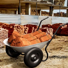 Deuba Roabă de grădină 100 l - stríbrný