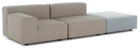 Canapea de grădină de design Kartell Liberty cu puf OBI CHECK — stil și confort pe terasa ta Culoare: bej cu albastru