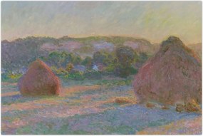 Tablou - Claude Monet, Stacks of Wheat (End of Summer) , reproducere (90x60 cm)