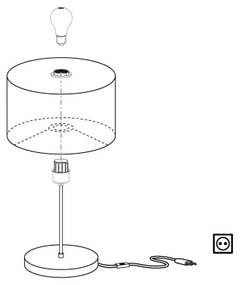 Eglo 31628 - Lampa de masa MASERLO 1xE27/60W/230V