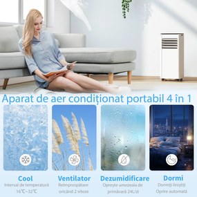 HOMCOM Climatizator Portabil Aparat de Aer Condiționat 9000 BTU Mobil | Aosom Romania